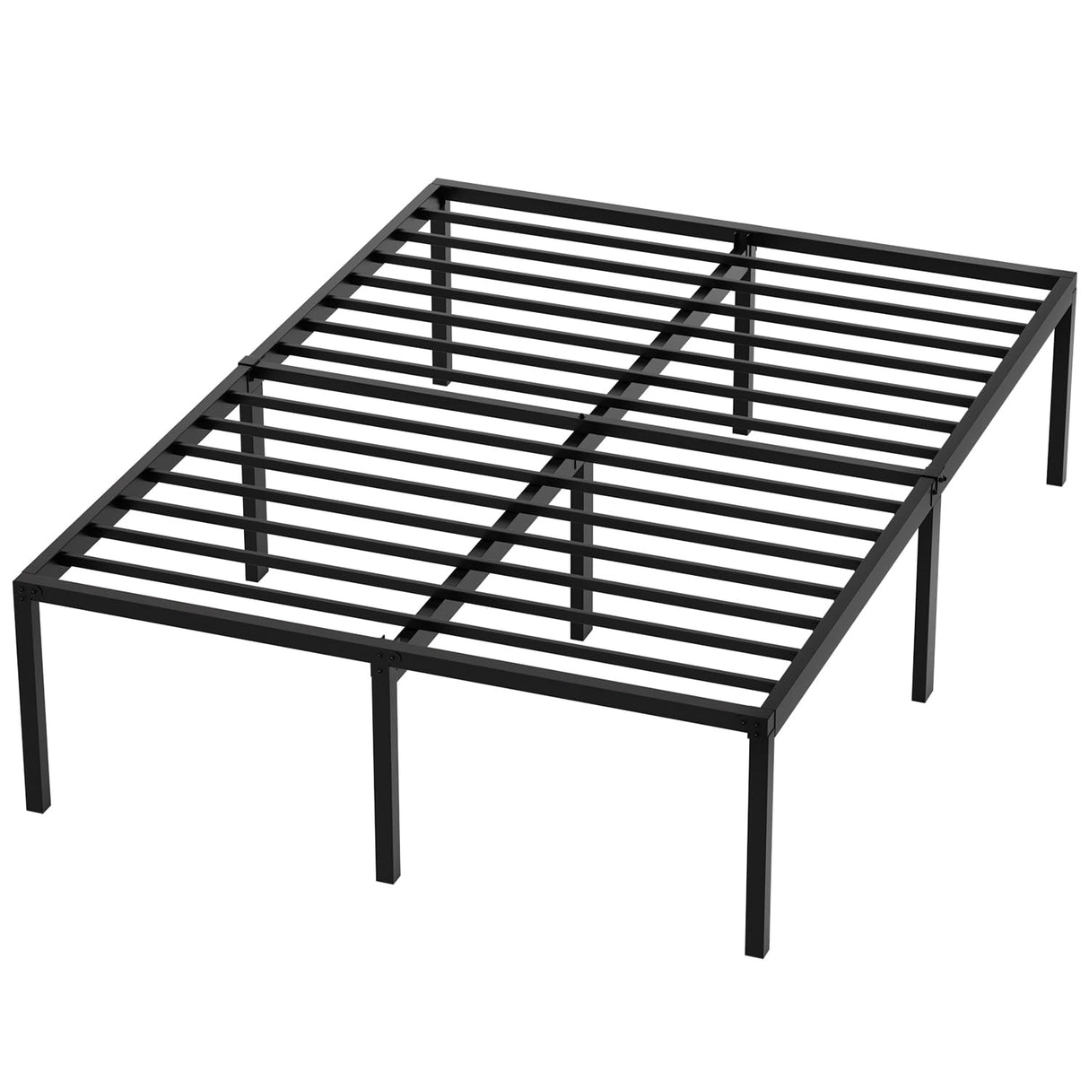 PayLessHere 18 Inch High Metal Platform Bed Frame with Maximum Storage Space Under The Heavy Duty Bed Frame No Box Spring Needed Noise-Free Easy Assembly,Full PayLessHere
