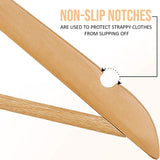 Utopia Home Premium Wooden Hangers 30 Pack - Durable & Slim Coat Hanger - Suit Hanger with 360-Degree Rotatable Hook - Wood Hangers with Shoulder Grooves (Natural Color) Utopia Home