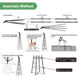 MQHUAYU 2 Pack Garden Obelisk Trellis for Climbing Plants Outdoors, 65 Inch Rustproof Plant Stand Climbing Support with Adjustable Heights for Indoor Potted Plants, Vines, Flowers Stands, Vegetables MQHUAYU
