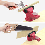 Housolution Universal Table Vise 3 Inch, 360°Swivel Base Bench Clamp Home Vise Clamp-On Vise Repair Tool Portable Work Bench Vise for Woodworking, Housolution