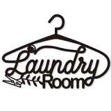 Bnesi Laundry Black Decor Sign, Farmhouse Metal Wall Art Decoration, Rustic and Elegant Laundry Room Hanging Decor, Optional Size, Black Rack Shape (Medium) Bnesi