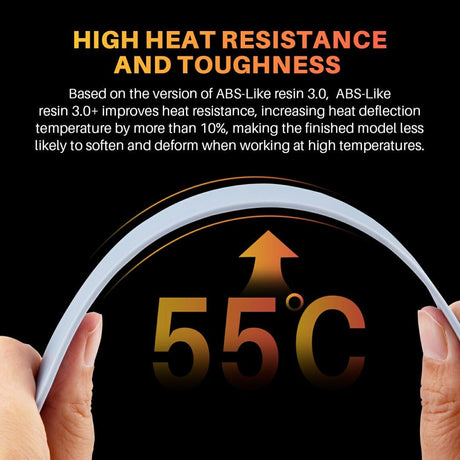 ELEGOO ABS-Like Resin 3.0+, Upgraded 3D Printer Photopolymer Resin, Higher Heat-Resistance Fast Curing High Precision Non-Brittle, Grey 1000g ELEGOO