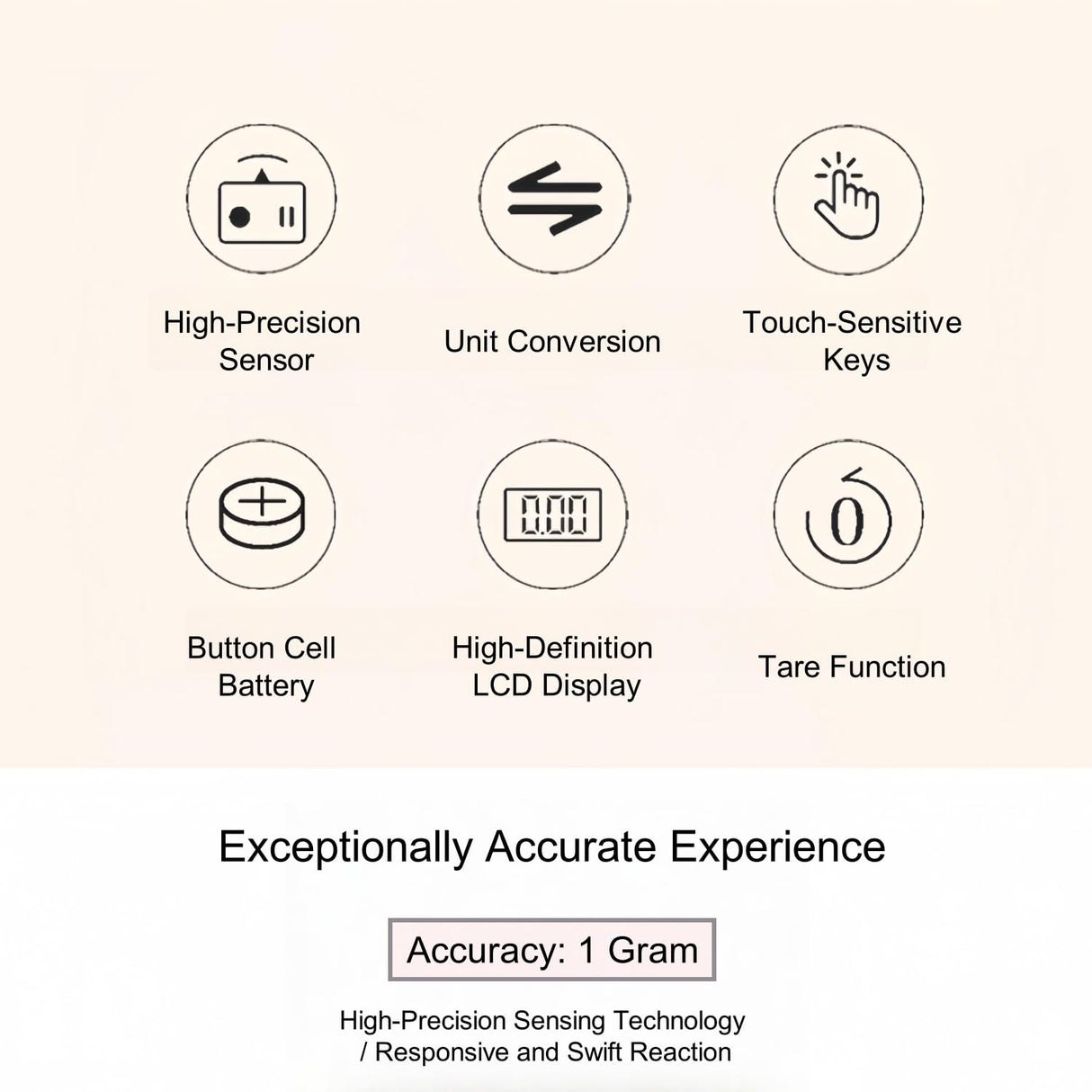 Digital Kitchen Scale, Food Scale with Tempered Glass, Grams and Ounces, 1g High Accuracy for Baking, Cooking, Food (Black Glass) DoonTyxiad