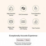 Digital Kitchen Scale, Food Scale with Tempered Glass, Grams and Ounces, 1g High Accuracy for Baking, Cooking, Food (Black Glass) DoonTyxiad