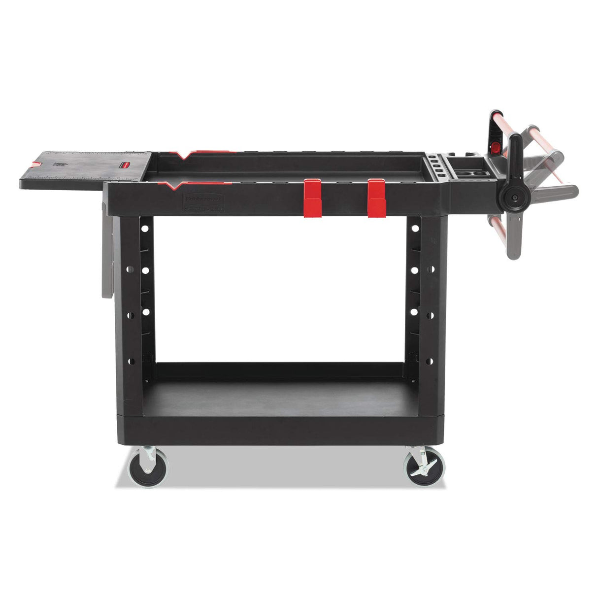 Rubbermaid Commercial Products Heavy Duty Adaptable Utility Cart, Black, Medium, 51H x 36W, Service Cart Rubbermaid Commercial Products