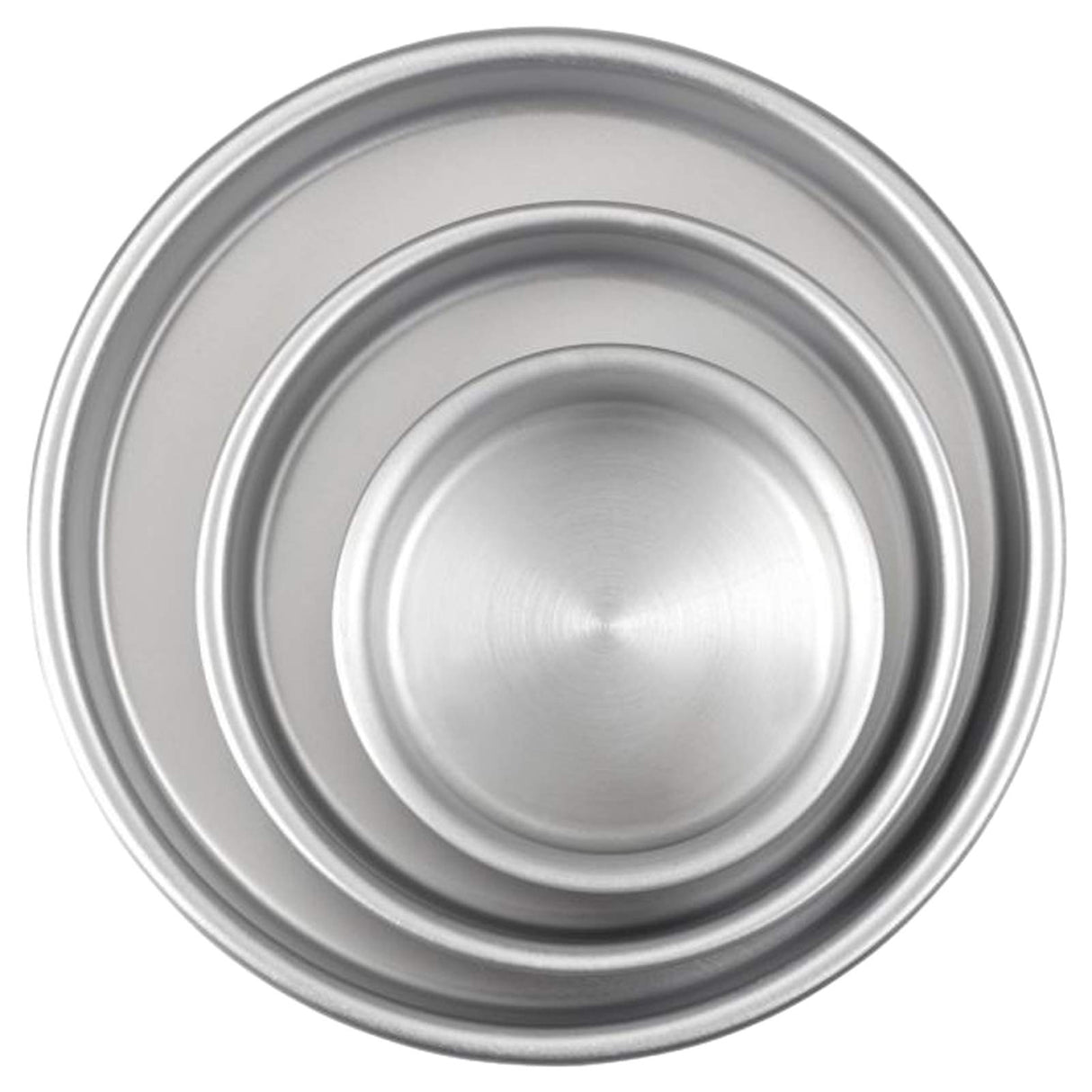 Wilton Aluminum Round Cake Pans, 3-Piece Set with 8-Inch, 6-Inch and 4-Inch Cake Pans Wilton