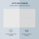 FLEXISPOT EC1 Electric White Standing Desk Whole Piece 55 x 28 Inch Desktop Adjustable Height Desk Home Office Computer Workstation Stand up Desk (White Frame + 55" White Top) FLEXISPOT