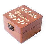 Personalized Brown Wooden Bridesmaid Box, Jewelry Box, Wedding Gift, Bridesmaid Gift, Wedding Favors AMIATCH