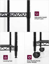 Simple Deluxe 5-Tier Heavy Duty Storage Shelving Unit, 1250 Lbs Loading Capacity, 29.92" W x 13.98" D x 61.02" H, Black Simple Deluxe