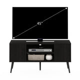 Furinno for 55 Inch TV, Entertainment Center with 2 Storage and Open Shelves, Mid Century TV Stand, Espresso Furinno