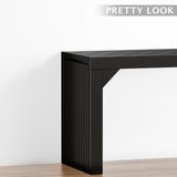 MODCART 35" Solid Wood Bench, Black Entryway Bench with Storage, Modern Shoe Bench, Narrow Bench for Entryway, Living Room, Kitchen MODCART