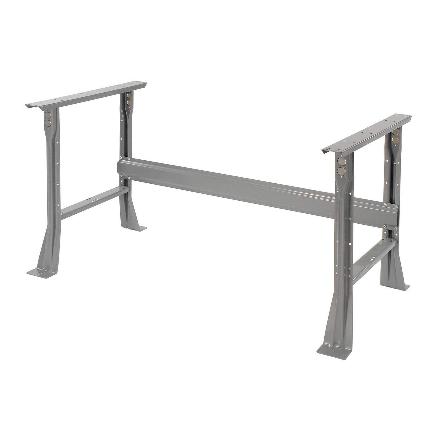 Global Industrial Fixed Height Workbench C-Channel Flared Leg, Steel Square Edge, 48" W x 30" D x 34" H, Gray - WoodArtSupply