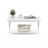 Furinno Modern Simplistic Criss-Crossed Coffee Table, White Furinno