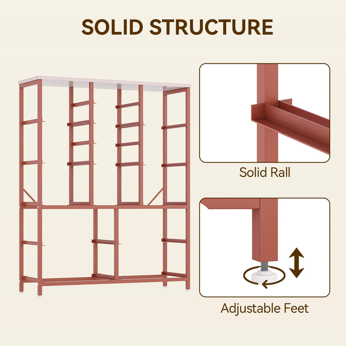 ElectraSpeedy 15 Drawers Dresser, Tall Dressers for Bedroom, Large Chests of Drawers, Fabric Storage Dresser Organizer Unit for Closet, Hallway, Living Room (Pink Wood Grain Print) ElectraSpeedy