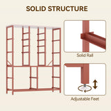 ElectraSpeedy 15 Drawers Dresser, Tall Dressers for Bedroom, Large Chests of Drawers, Fabric Storage Dresser Organizer Unit for Closet, Hallway, Living Room (Pink Wood Grain Print) ElectraSpeedy