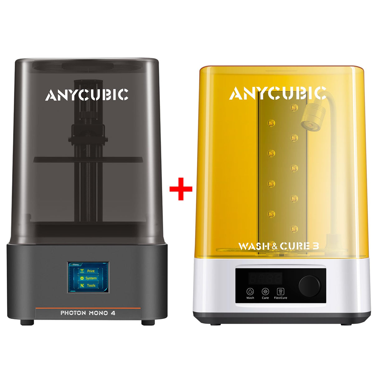 ANYCUBIC 10K Resin 3D Printer Photon Mono 4 and Wash and Cure Machine 3.0 ANYCUBIC