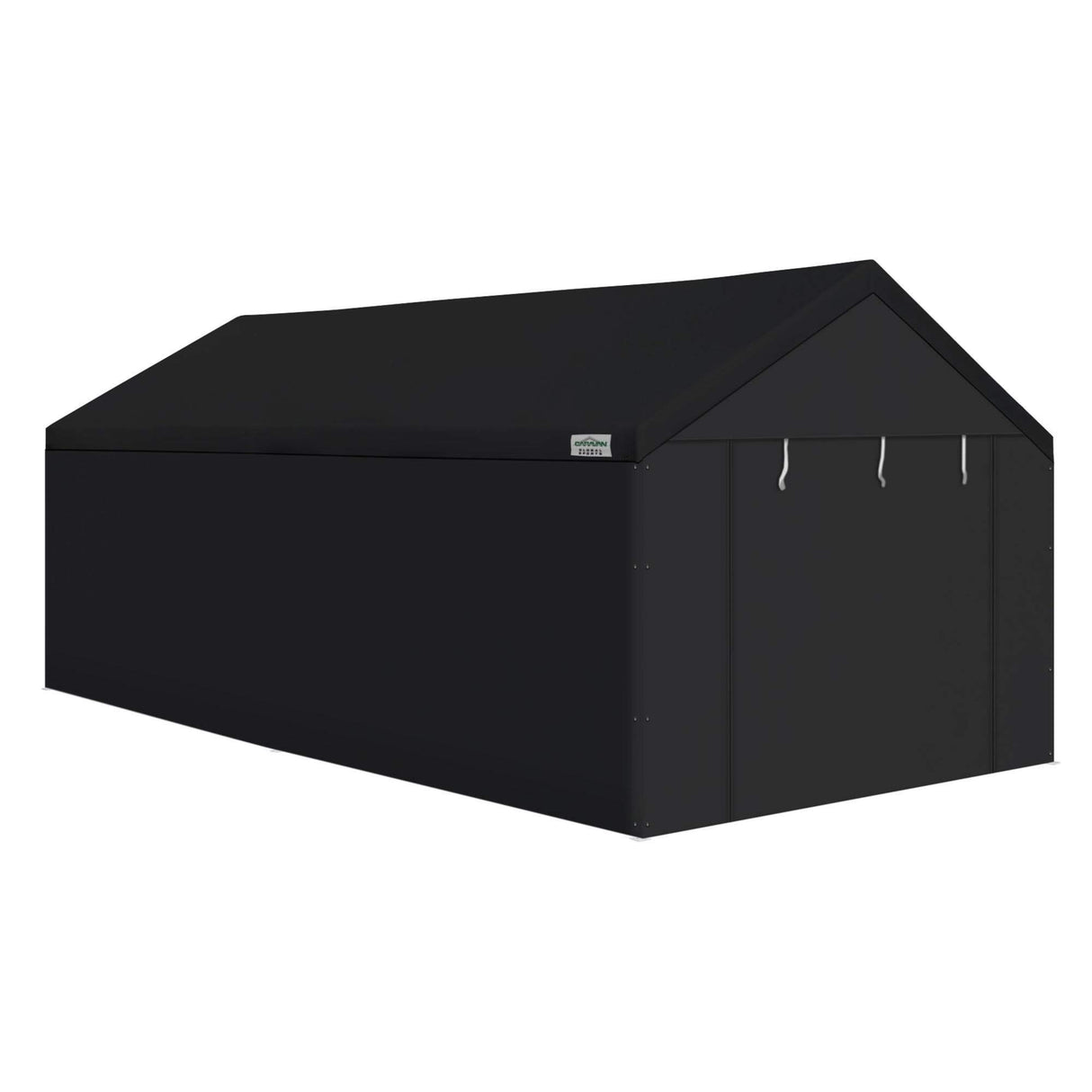 Caravan Canopy Domain 10 x 20 Foot Durable Sidewalls for Garage Carport Canopy Car Tent with Dual Zippers and Roll Up Door, Black (Sidewalls Only) Caravan