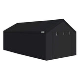 Caravan Canopy Domain 10 x 20 Foot Durable Sidewalls for Garage Carport Canopy Car Tent with Dual Zippers and Roll Up Door, Black (Sidewalls Only) Caravan