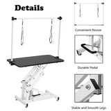 JINTANGLI PET Hydraulic Pet Dog Grooming Table for Dogs & Cats, Heavy Duty Large Groomming Table with Adjustable Arm Noose, Maximum Capacity Up to 300lbs, 42.5inch, Black JINTANGLI PET