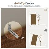 HOOBRO Corner Bookshelf, L-Shaped Bookcase with Display Shelf for Home Office, Living Room, 74" Tall Corner Bookcase, 6-Tier Bookcase with Open Storage, Wooden Corner Bookshelves, White WH80SJ01 HOOBRO