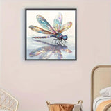 Dragonfly Diamond Art Kits for Adults,Funny Insects 5D Diamond Painting Kits for Beginner,DIY Round Full Drill Diamond Dots with Gem Art Kits Home Wall Decor 13.8 x 13.8 inch GEMFAMILY