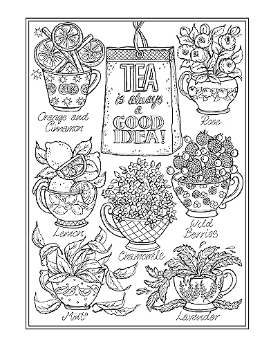 Creative Haven Afternoon Tea Coloring Book (Adult Coloring Books: Food & Drink) Dover Publications