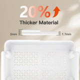 Pipishell 3 Tier Rolling Cart Organizer, Plastic Rolling Cart with Lockable Wheels & Reinforced Handle, Lightweight Utility Cart Storage Cart for Nursery, Kitchen, Bathroom, Craft Room, White, PIUC14W Pipishell