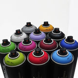 Montana Black 400ml Popular Colors Set of 12 Graffiti Street Art Mural Spray Paint Montana Black