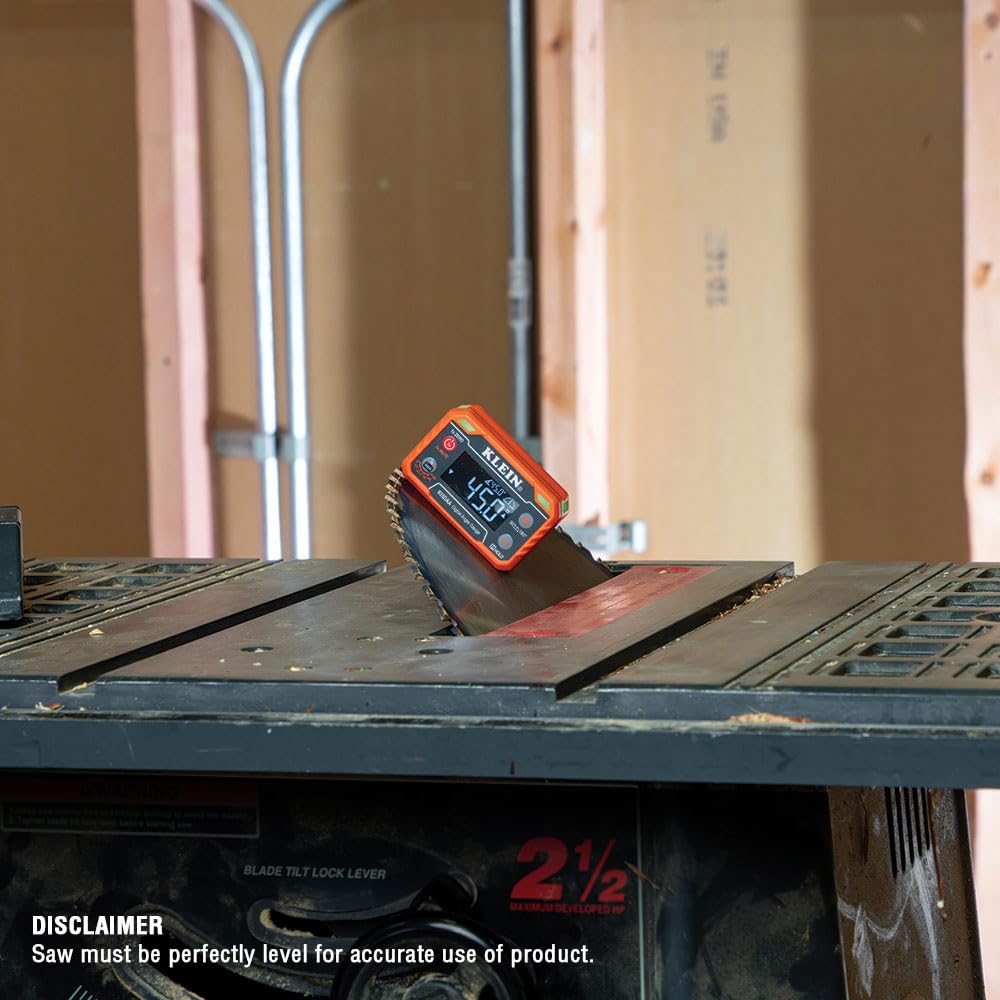 Klein Tools 935DAA Digital Electronic Level and Angle Gauge, LED Angle Alert, Measure and Set Angles, 0-90 and 0-180 Degree Ranges Klein Tools