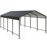 VIWAT Carport 12x20 FT Metal Carport with Enhanced Base Outdoor Heavy Duty Garage Galvanized Car Shelter for Pickup, Boat, Car and Tractors VIWAT