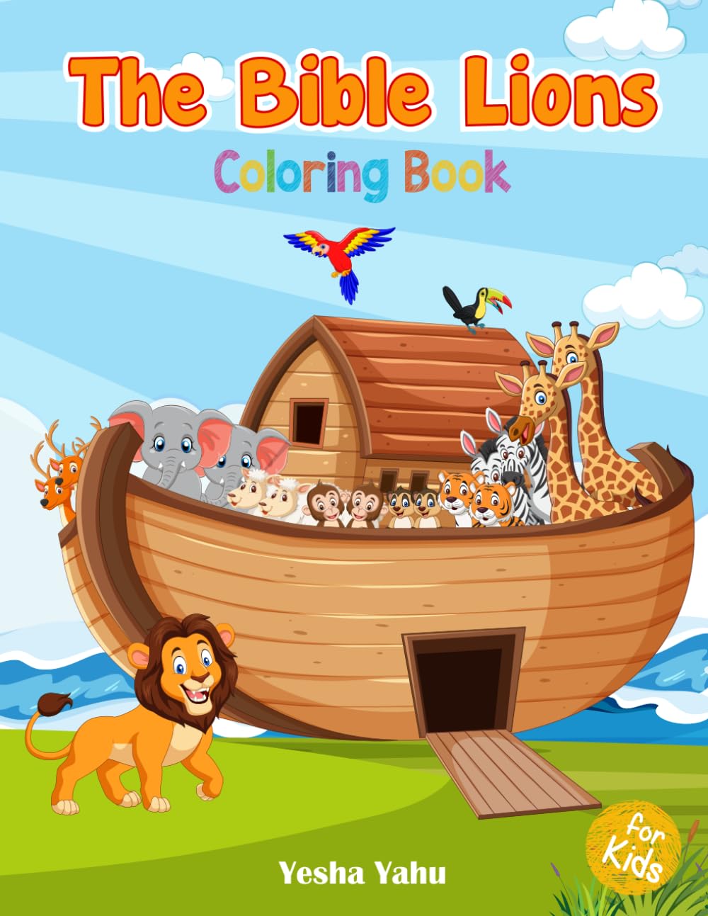 The Bible Lions Coloring Book For Kids: Color 30 Fun Designs of Inspirational Verses & Christian Artwork Majosta