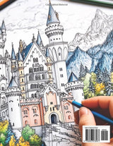 Great Castles of the World: Germany Edition: An Adult Coloring Book of Historic Castles, Palaces, and Ruins Majosta