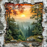 Forest Landscape Stamped Cross Stitch Kits - Sunrise Needlepoint Counted Cross Stitch Kits for Beginners Adults Patterns Dimensions Needlecrafts Embroidery Kits Arts and Crafts