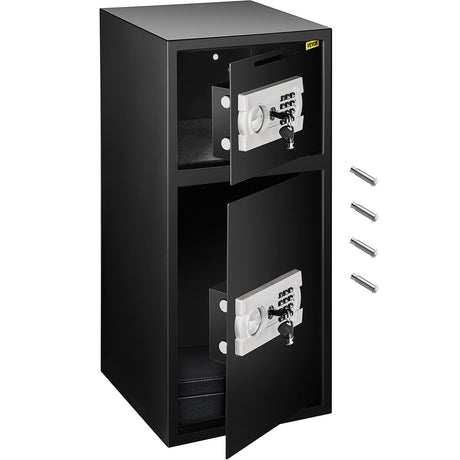 VEVOR Large Double Door Security Safe Box 2.6 Cubic Feet Steel Safe Box Strong Box with Digital Lock for Money Gun Jewelry Black VEVOR
