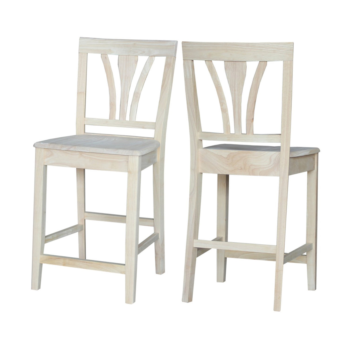 International Concepts 24-Inch FanBack Stool, Unfinished IC International Concepts