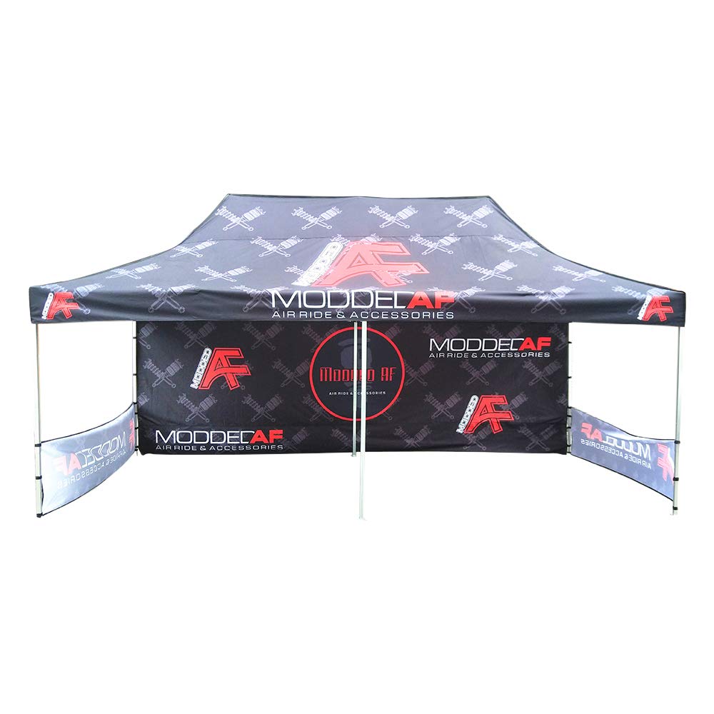 Custom Canopy Pop Up Tent 10x20 with Logo, Personalized Pop Up Canopy Tent for Tradeshow,Customized Canopy Advertising Outdoor Tent (top Canopy +one Full Wall+ Two Small Side Walls+ 23kgs Frame) NaBai