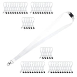 YOUKE OLA 50 Pack Sublimation Lanyards Blank Bulk White Sublimation Lanyards with Detachable Buckles Neck Lanyards Heat Transfer Lanyard for ID Badge Holder Keychain as Christmas Gifts YOUKE OLA