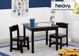 Delta Children MySize Kids Wood Table and Chair Set (2 Chairs Included) - Ideal for Arts & Crafts, Snack Time, Homework & More - Greenguard Gold Certified, Dark Chocolate, 3 Piece Set Delta Children