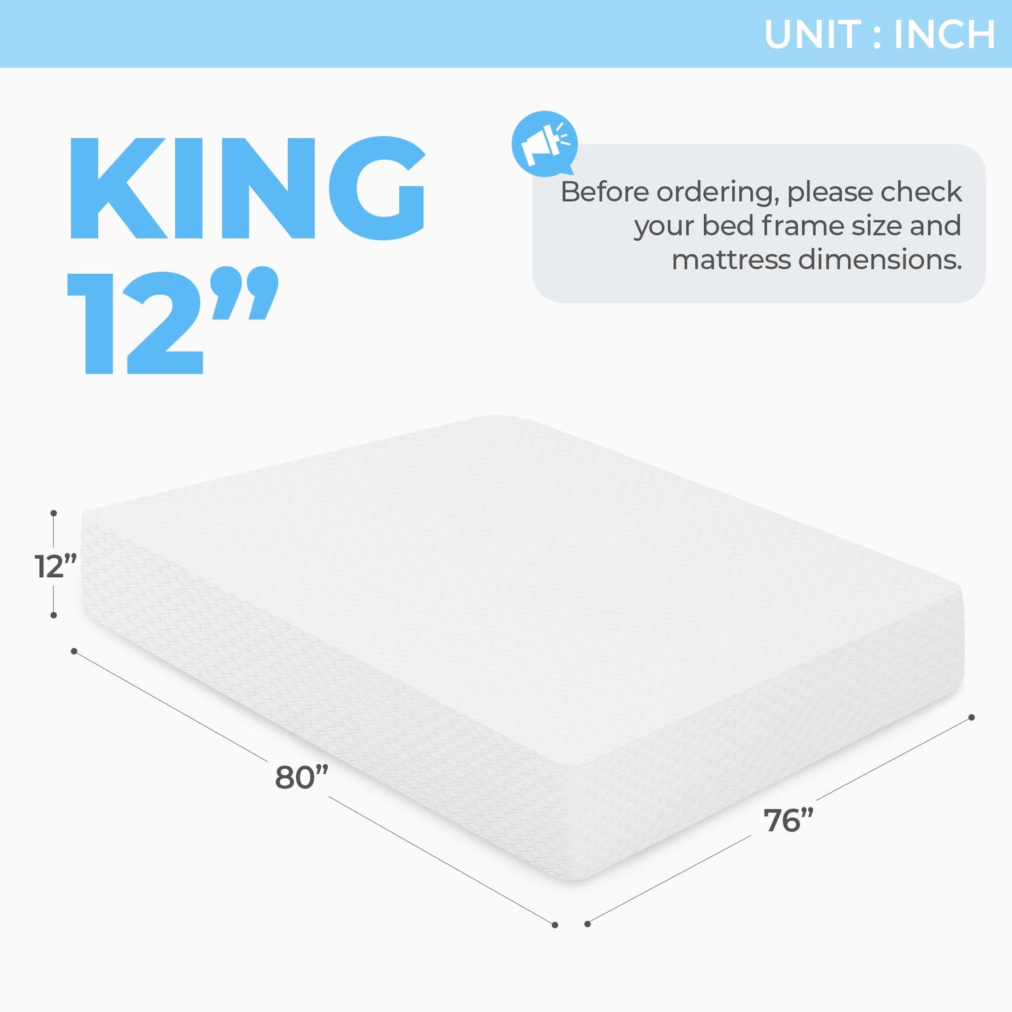 NEO SLEEP 12 Inch King Medium Firm Cooling Gel Memory Foam Mattress for Cool Sleep Pressure Relieving CertiPUR-US Certified Mattress in a Box Fiberglass Free (King, 12 in)