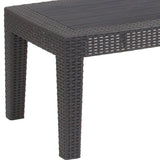 Flash Furniture Seneca Dark Gray Faux Rattan Coffee Table Flash Furniture