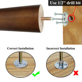 AORYVIC Furniture Leg Sofa Legs Replacement Wood 8 inch Mid Century Dresser Legs with 5/16 inch Bolt Set of 4 AORYVIC