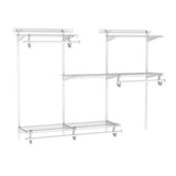 ClosetMaid ShelfTrack Wire Closet Organizer System, Adjustable from 4 to 6 Ft., With Shelves, Clothes Rods, Hardware, Durable Steel, White ClosetMaid