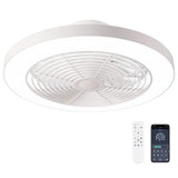 Orison Ceiling Fans with Lights, Low Profile Ceiling Fan with Lights and Remote, 6 Wind Speeds Smart Flush Mount Ceiling Fan for Bedroom, Kids Room and Living Room 19.7" (White) Orison