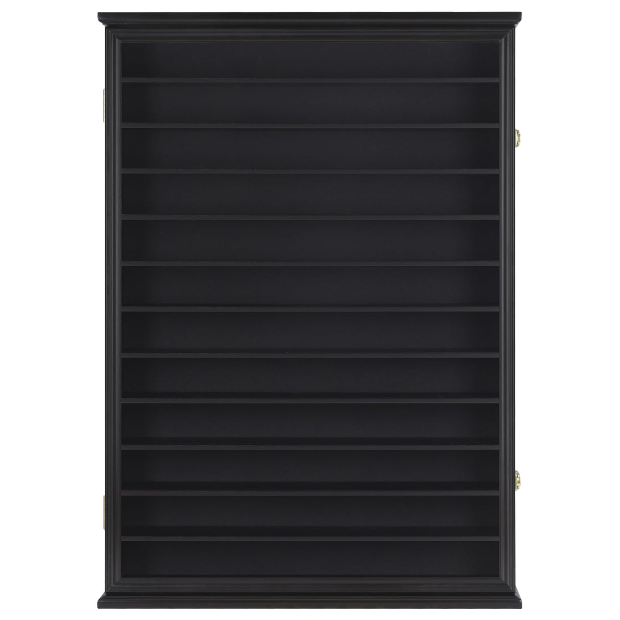 Large 144 Shot Glass Display Case Rack Solid Wood Cabinet Holder Wall Curio Cabinet Shadow Box for Action Figures Small Figurines - Lockable with UV WoodArtSupply