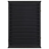 Large 144 Shot Glass Display Case Rack Solid Wood Cabinet Holder Wall Curio Cabinet Shadow Box for Action Figures Small Figurines - Lockable with UV WoodArtSupply