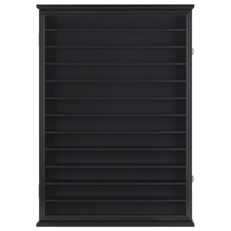 Large 144 Shot Glass Display Case Rack Solid Wood Cabinet Holder Wall Curio Cabinet Shadow Box for Action Figures Small Figurines - Lockable with UV WoodArtSupply