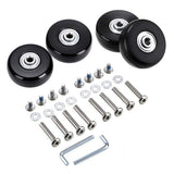 OwnMy 45mm x 18mm Luggage Suitcase Replacement Wheels, Rubber Swivel Caster Wheels Bearings Repair Kits, A Set of 4 OwnMy