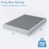 HOBINCHE King Box Spring - 7 Inch High Profile Box Spring for King Bed, Sturdy Metal Frame Mattress Foundation, Easy Assembly, Quiet & Noise-Free HOBINCHE