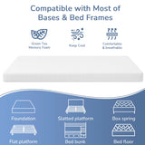 PayLessHere 5 Inch Full Green Tea Memory Foam Mattress Cooling Gel Infused Mattress,Medium Firm Mattresses Fiberglass Free/CertiPUR-US Certified/Bed-in-a-Box/Pressure Relieving Full Size,White PayLessHere