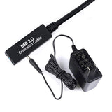 50FT USB 3.0 Extension Cable,Active USB 3.0 Extension Cable A-Male to A-Female,USB 3.0 Extension Cord,with 5V/2A Power Adapter,Compatible Oculus Quest 2 VR, Xbox, PS4 and More, (Black-50Feet) W WDX MAST DYNAPOINT LIMITED